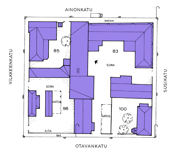 Stadtplan der bereiche